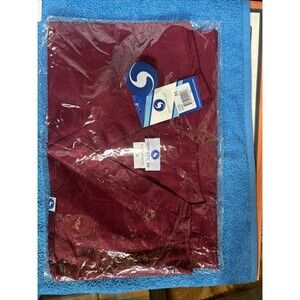 E339 Spectrum Short Sleeve V-Neck Scrub Top With 2 Pockets Unisex Maroon Medium
